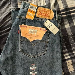 Brand new 501 levy’s men jeans for 57.00 each pair size 34x30!